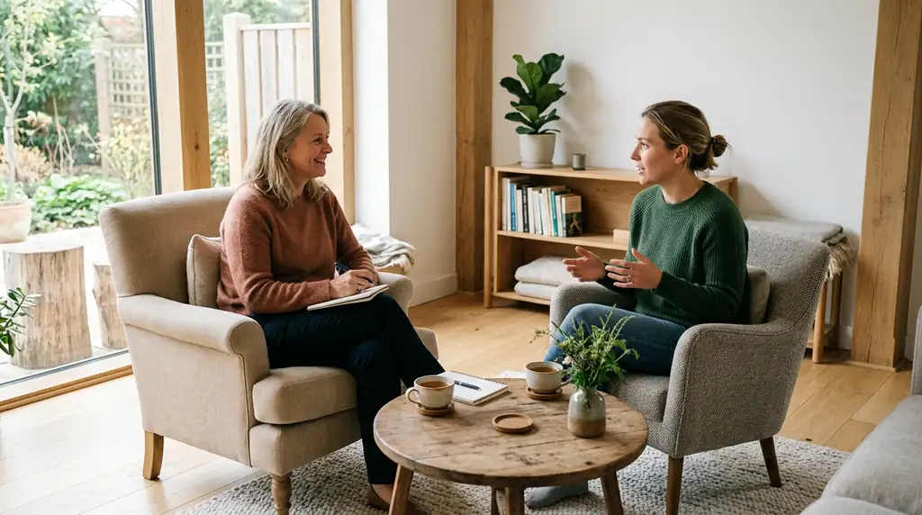 Coachingsamtal i en ljus och lugn mottagning Coachingsamtal i en ljus och lugn mottagning